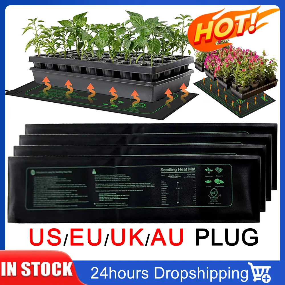 Waterproof Seedling Heating Mat 7W Plant Seed Germination Propagation Warm Hydroponic Heating Pad Garden Supplies 110V/220V