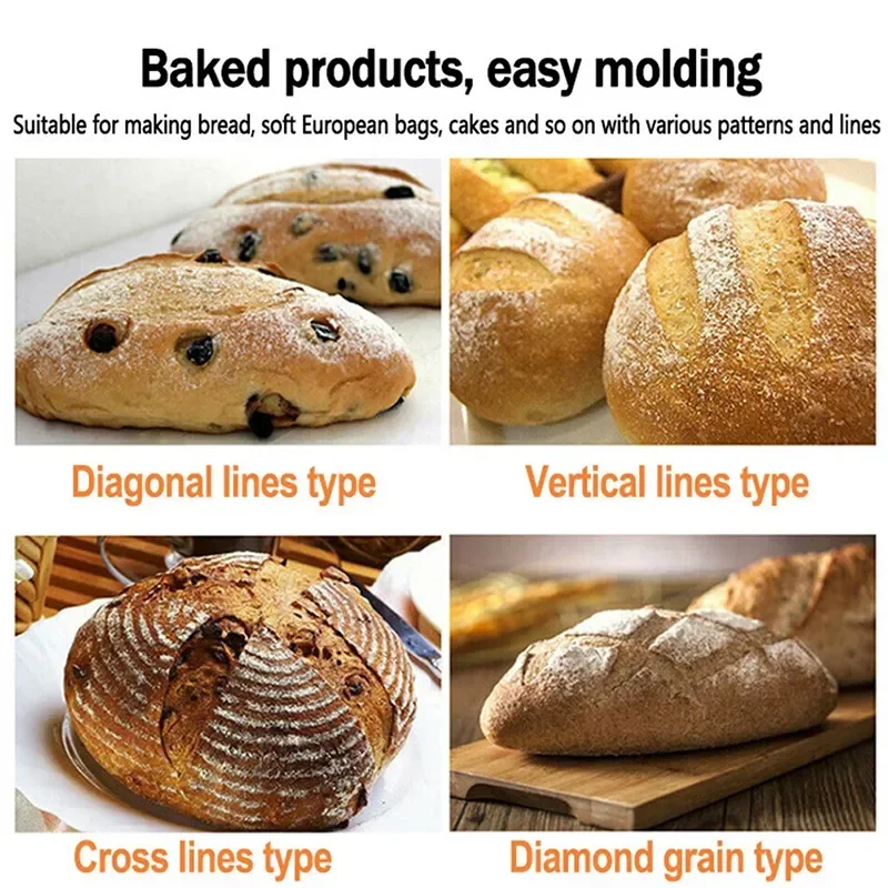 Bread Cutter French Bread Blades Kitchen Gadgets Normal Wood Long Handle Baking Accessory European Style Curved Arch Toast Knife bread cutter