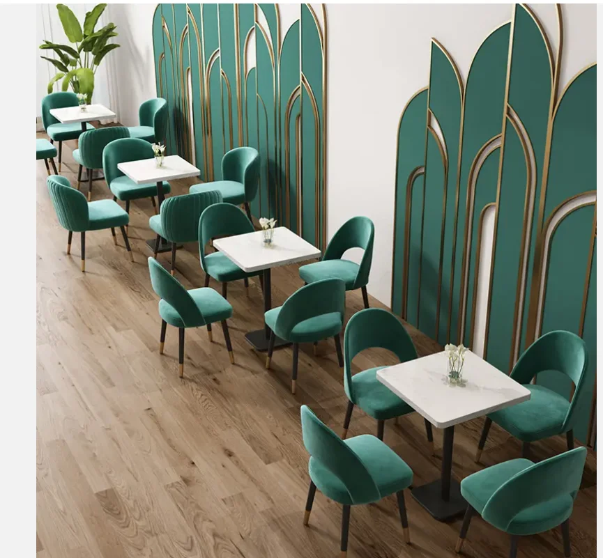 Design Modern Cafe Bench Seating Fast Food Restaurant Tables and Chairs Sets Coffee Shop Furniture Restaurant Booths
