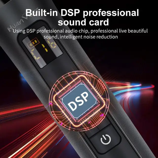 Mobile karaoke singing microphone H20 with sound card for live streaming, entertainment karaoke, supports sound return headphone