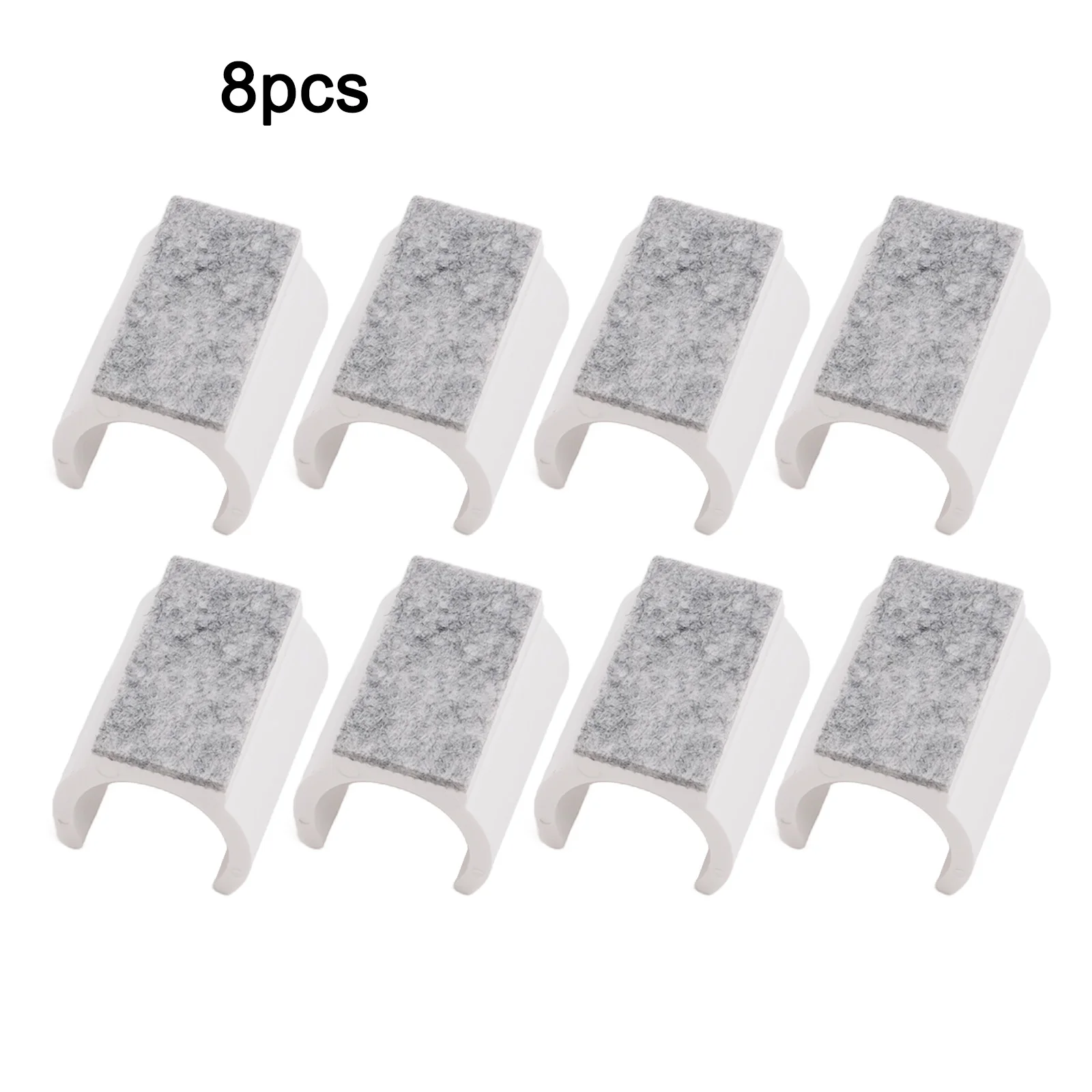 8pcs 의자 가구 글라이더 바닥을 보호하고 소음을 줄이기 위해 사전 조립 된 펠트 패드가있는 25mm U 자형 발 패드