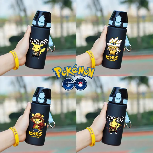 Bouteille d'Eau Pokémon Pikachu avec Paille en Plastique pour Homme et  Femme, Gourde Portable de