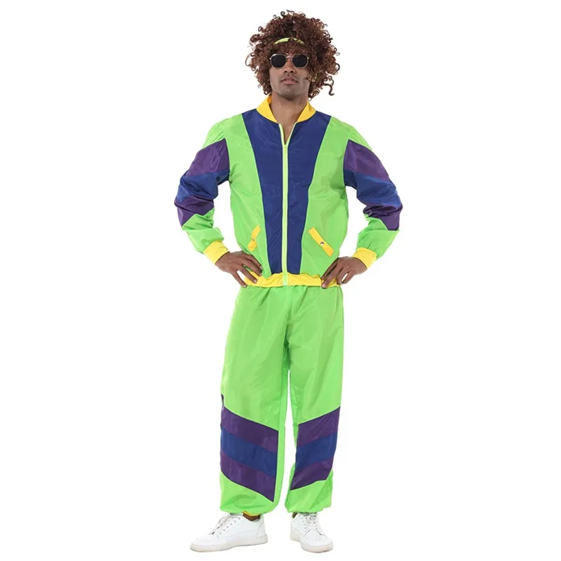 

Halloween Retro 60s 70s Hippie Cosplay Carnival Costume Men Hippie Disco Party Music Festival Retro Disco Fancy Dress