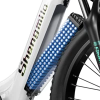 Vélo électrique de montagne Shengmilo MX06, 26 pouces, vitesse jusqu'à 42 km/h, moteur brushless 500W (1000W en crête), Fatbike, 48V 17.5Ah, autonomie électrique pure 40-50 km, vélo électrique adulte pour trajets urbains, freins à disque doubles. 2