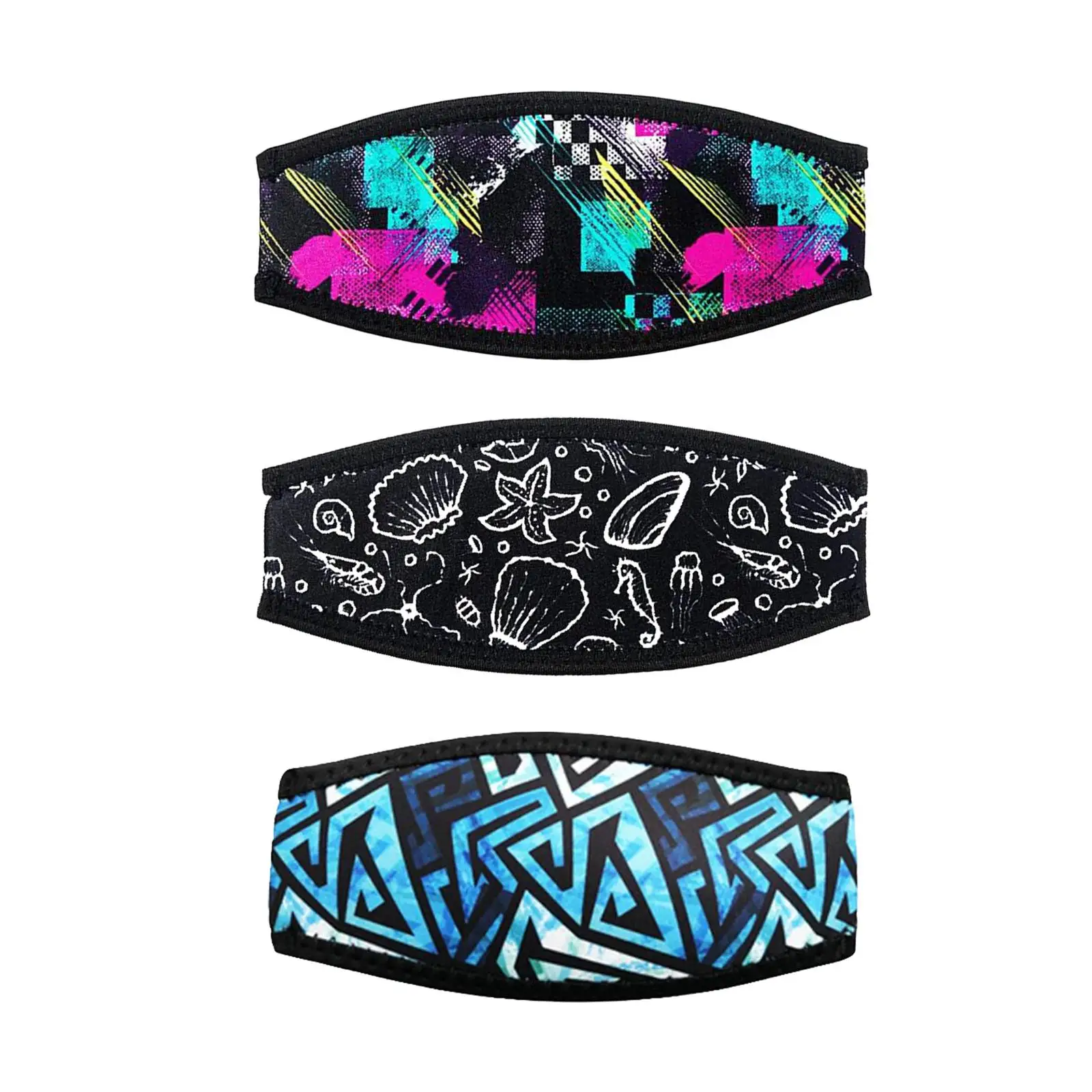 Dive and Snorkel Mask Strap Sewn Edges Waterproof Sports Accessories Measure 7.9x3.5inch Durable Scuba Mask Strap diving mask,snorkeling diving mask,diving mask strap cover