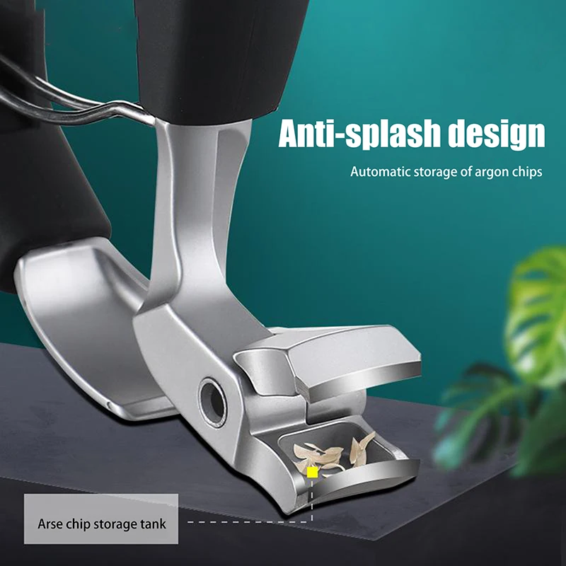 1pc Heavy Duty Curved Head Nail Clippers Large Opening Anti-Splash Storage Toenail Scissors for Elderly Thick Nails