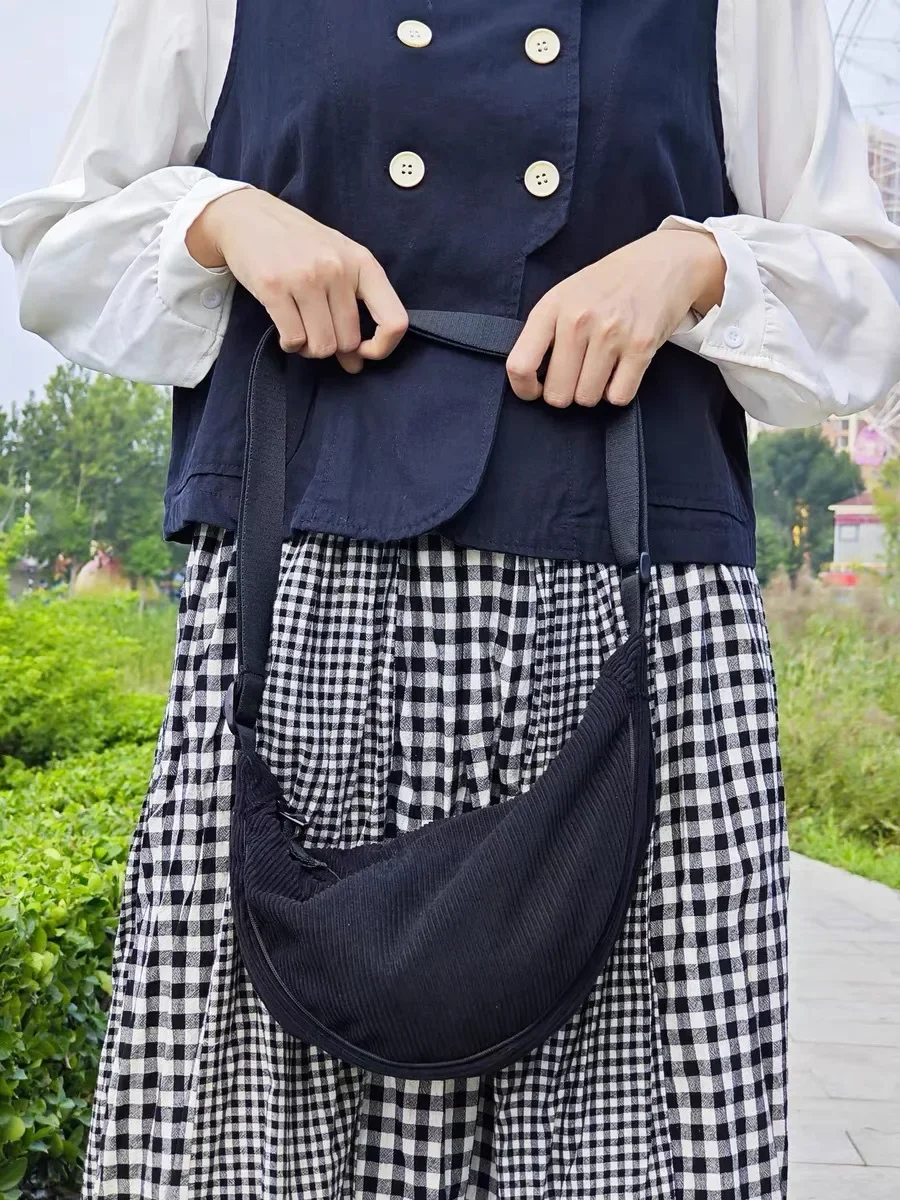 Borsa a tracolla in velluto a coste con motivo a blocchi di colore – Borsa a tracolla individuale, borsa in velluto a coste configurabile, borsa a tracolla fatta a mano, regalo per
