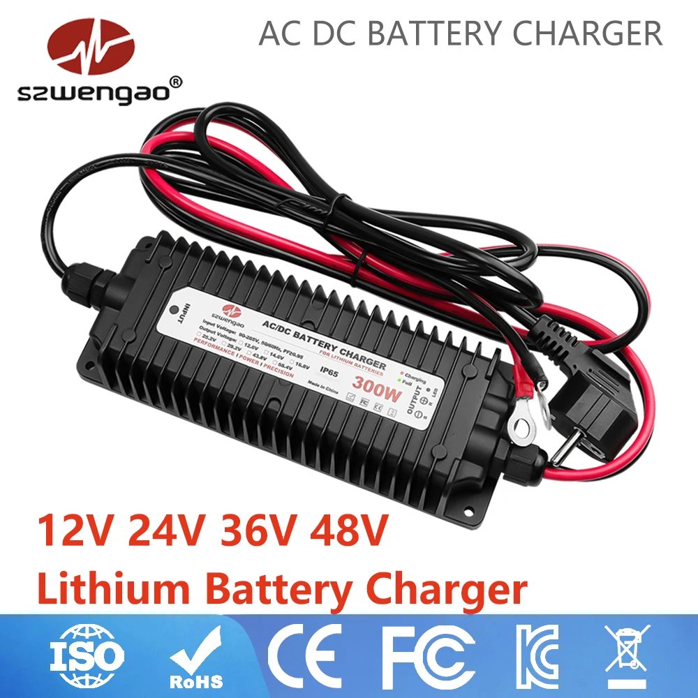 컴팩트 300W AC DC 배터리 충전기, 효율적인 충전, 90-265V에서 12V 4..
