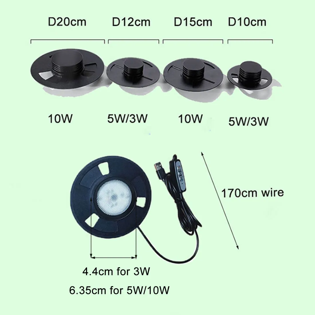 Led grow light grow light Dimmable USB Terrarium Plant Growing Lamp with Timer Vases Indoor Plant Growth Succulent Miniature Gardening Landscape