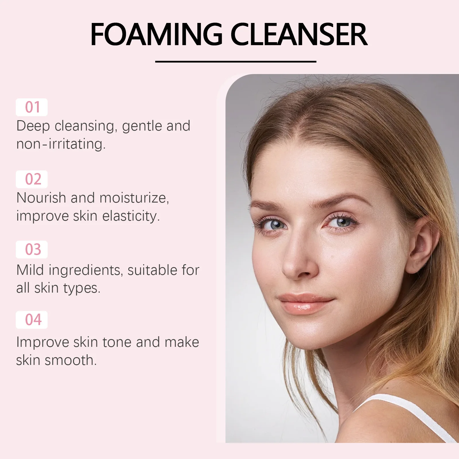 Rice Water Face Wash Deep Cleaning Moisturizing Brightening Rejuvenation Oil Control Sooth Facial Cleanser Foam Korean Skin Care 5
