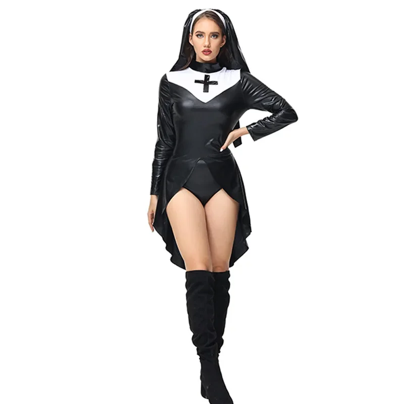 Halloween cosplais nuns a nurses klub etapa ukázat kostým
