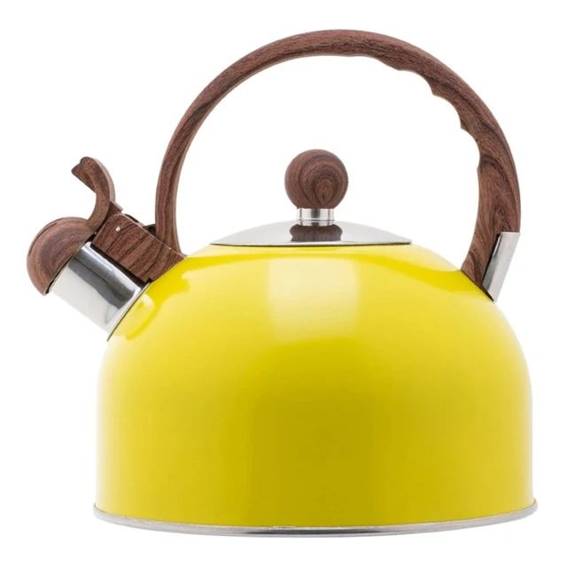 Whistling Tea Kettle, 2.5 Liter Portable Water Tea Kettle, Polished Retro  Teapot with Handle Stove Top Whistling Tea Kettle for Home Teapot for