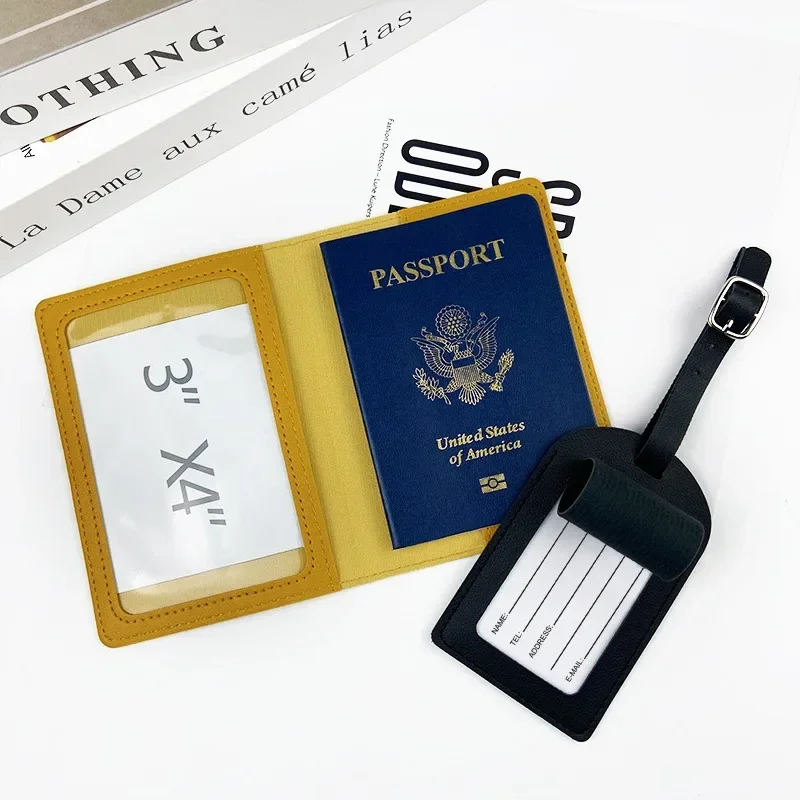 Deluxe Travel Passport Cover & Luggage Tag Set – Elegant Accessories for Weddings, Parties, and Business Gifts
