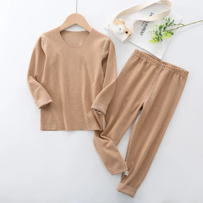 Children Underwear Suits Children Clothes Children Thermal Underwear Set Boys and Girls Stripe Clothes Set Casual Baby Kids Warm Suit Softest for Winter Spring, #9245 children underwear suits,children clothes