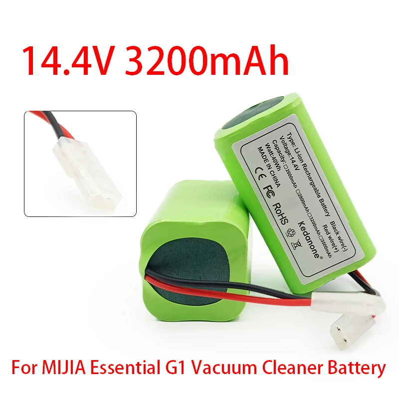

100% Original 14.4v 3200mAh Rechargeable Lithium-Ion Battery Mijiami Robot Vacuum Mop Essential G1 Vacuum Cleaner 18650 Battery