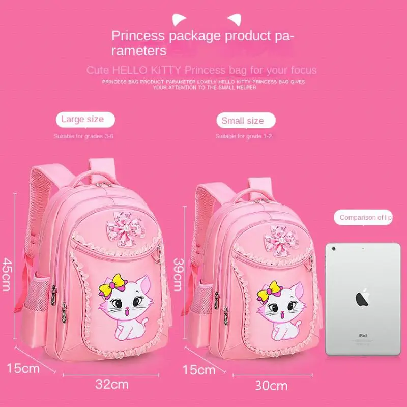Cute Pink School Backpack For Girl Student Teenagers School Bag Set Children Backpack With Pencil case 6