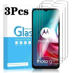 Premium Tempered Glass Screen Protector Film - Set of 3 - 3Pcs (For Moto E30)