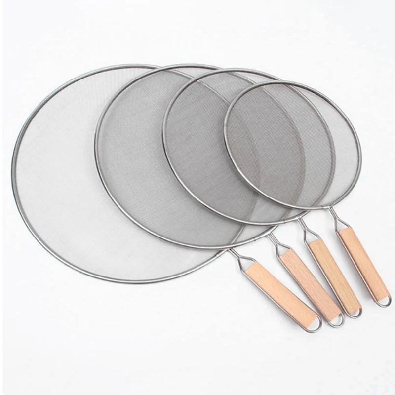 Cooking Frying Stainless Steel Anti Splatter Guard Oil Net Grease Splatter Screen Pan Mesh Guard Splash Cover oil splatter guard