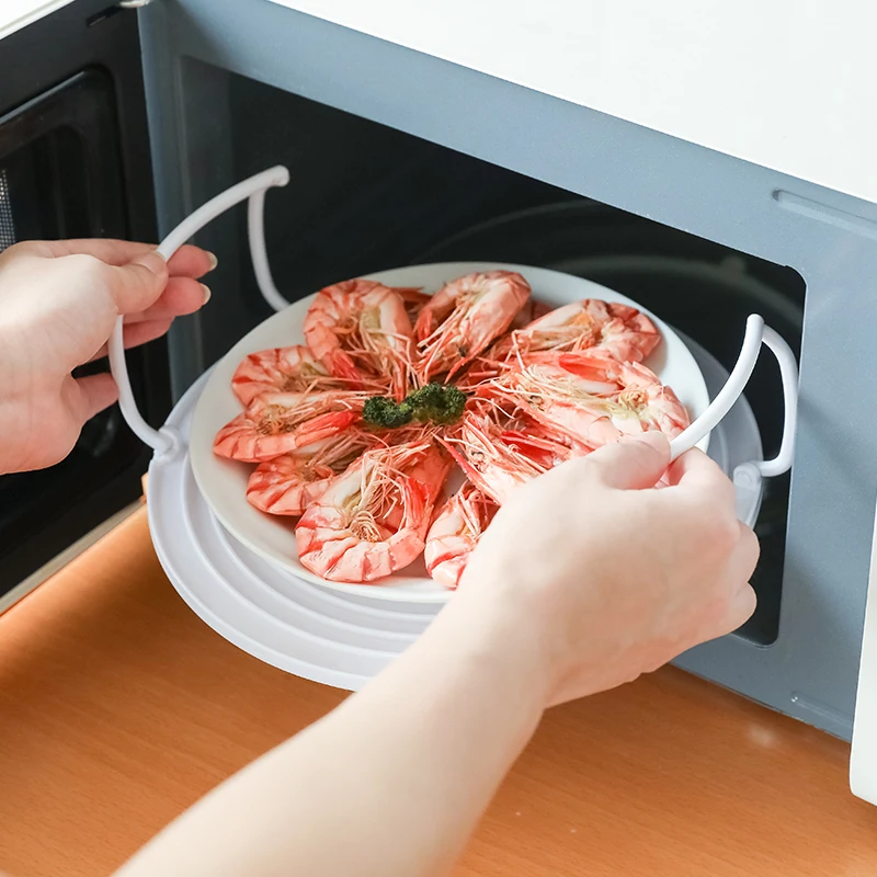 Multifunctional Microwave Oven Heating Layered Steaming Tray Double Layer  Shelf Bowl Holder Organizer Gadget Kitchen Accessories