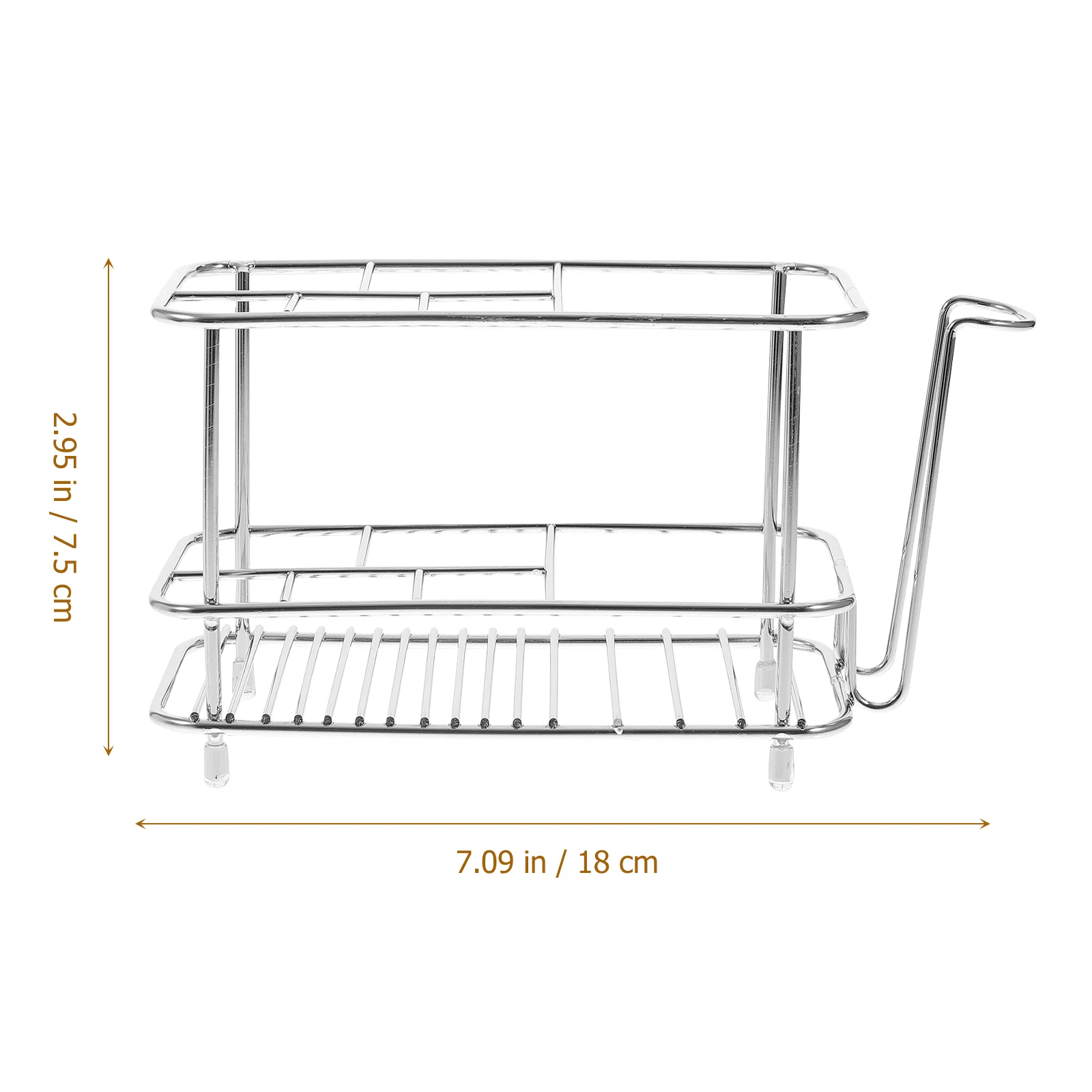 Stainless Steel Toothbrush Holder Storage Rack Shower Table Bracket Organizer Shelf Bathroom