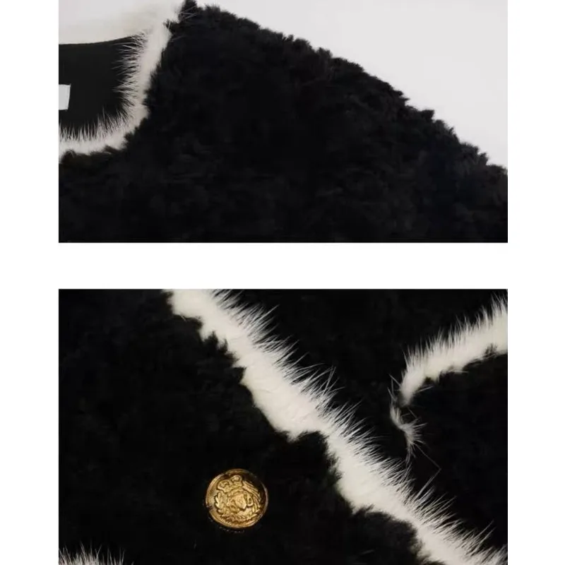 2024 New Shorty Office Ladies Fashion Surcoats Fragrant Lamb Wool Coats Women's Autumn Winter Jackets Warm Comfortable Overcoats