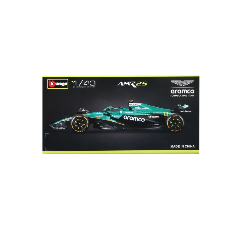 AMR25 2025 뷰라고 1:43 F1 애스턴 마틴 아람코 F1 팀 AMR23 2023  14 알론소  18 스트롤 합금 자동차 다이캐스트 모델 장난감 수집품