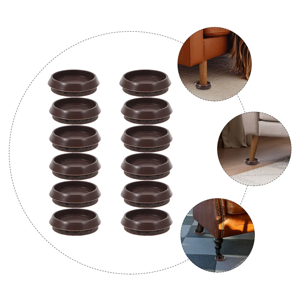 

12 шт. стационарные кружки для мебели, фетровые чашки для деревянных полов, круглый коврик, подставки для стульев