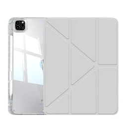 Clear Protective Case with Pencil Holder for iPad Air and Pro (10.9 - inch & 11 - inch) (GRAY)