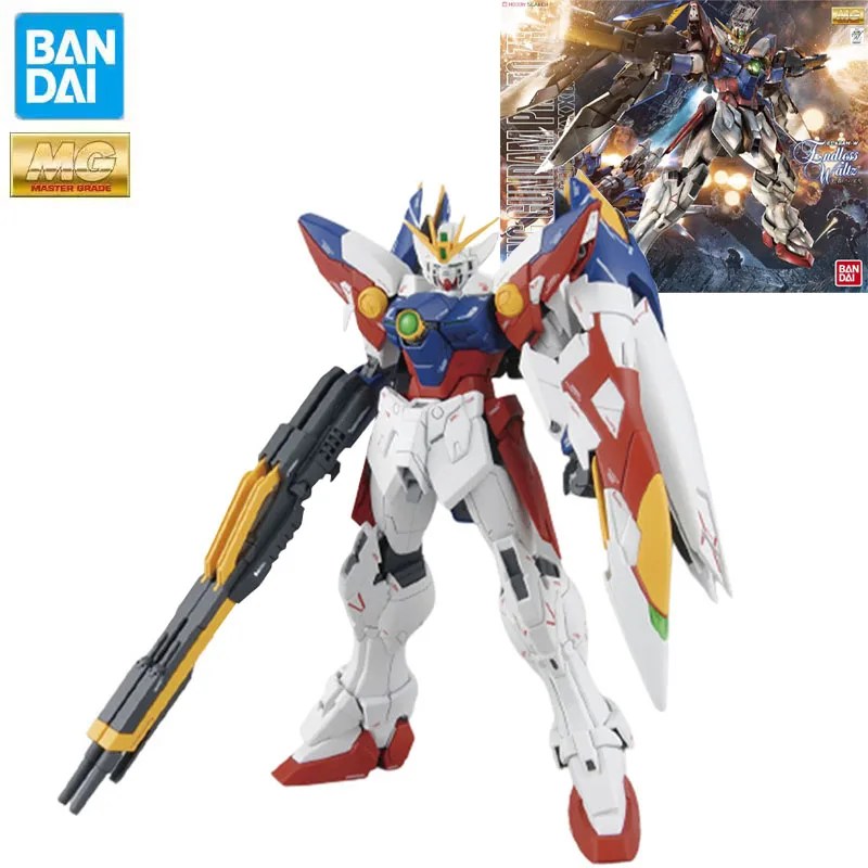 

Bandai Genuine Gundam MG Series 1/100 Model Garage Kit Anime Figure XXXG-00W0 Wing Zero EW Boy Action Assembly Toy Collection