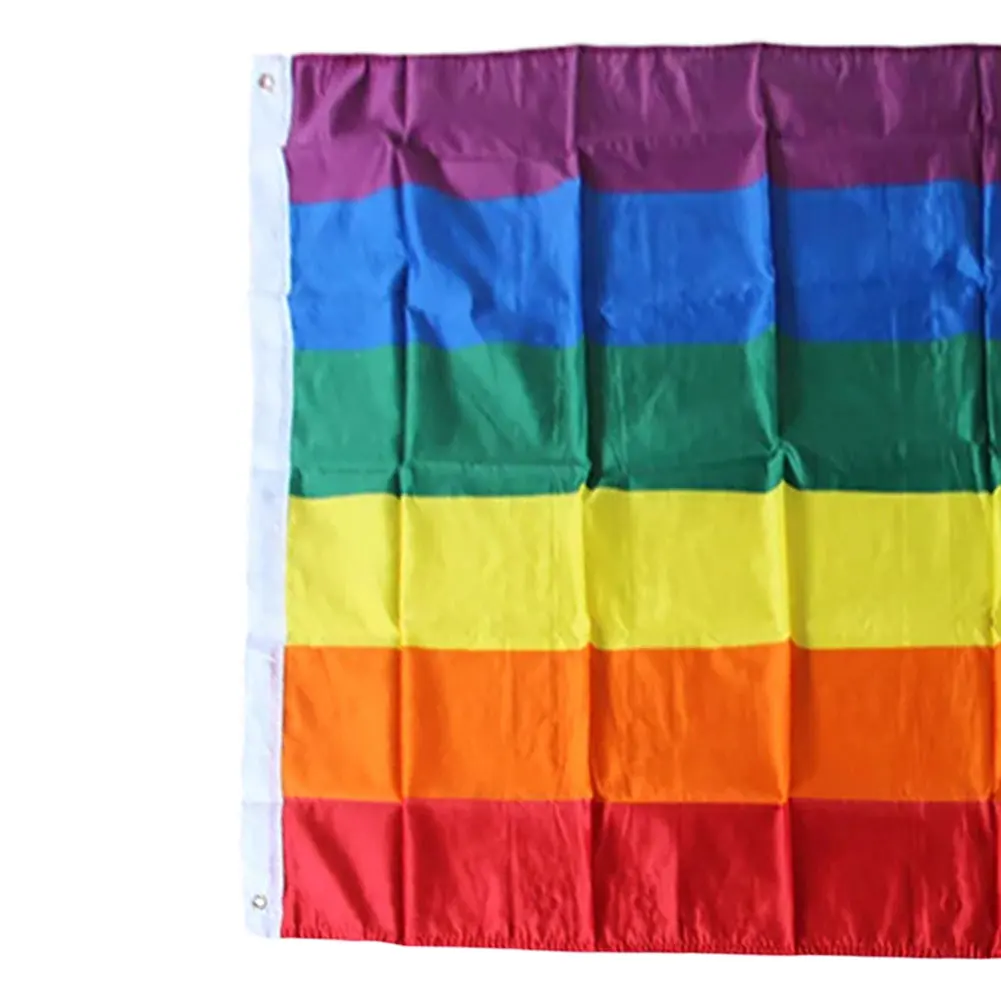 60x90cm Rainbow Flag LGBTQ+ Gay Pride Banner Colorful Gay Pride Striped Flag for Intersex Community Intersex Progress Bisexual