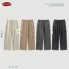 ZODF New 2024 Spring Summer 358gsm Cotton Cargo Pants For Men Unisex Casual Washed Straight Multi-Pockets Loose Trousers HY0829 6