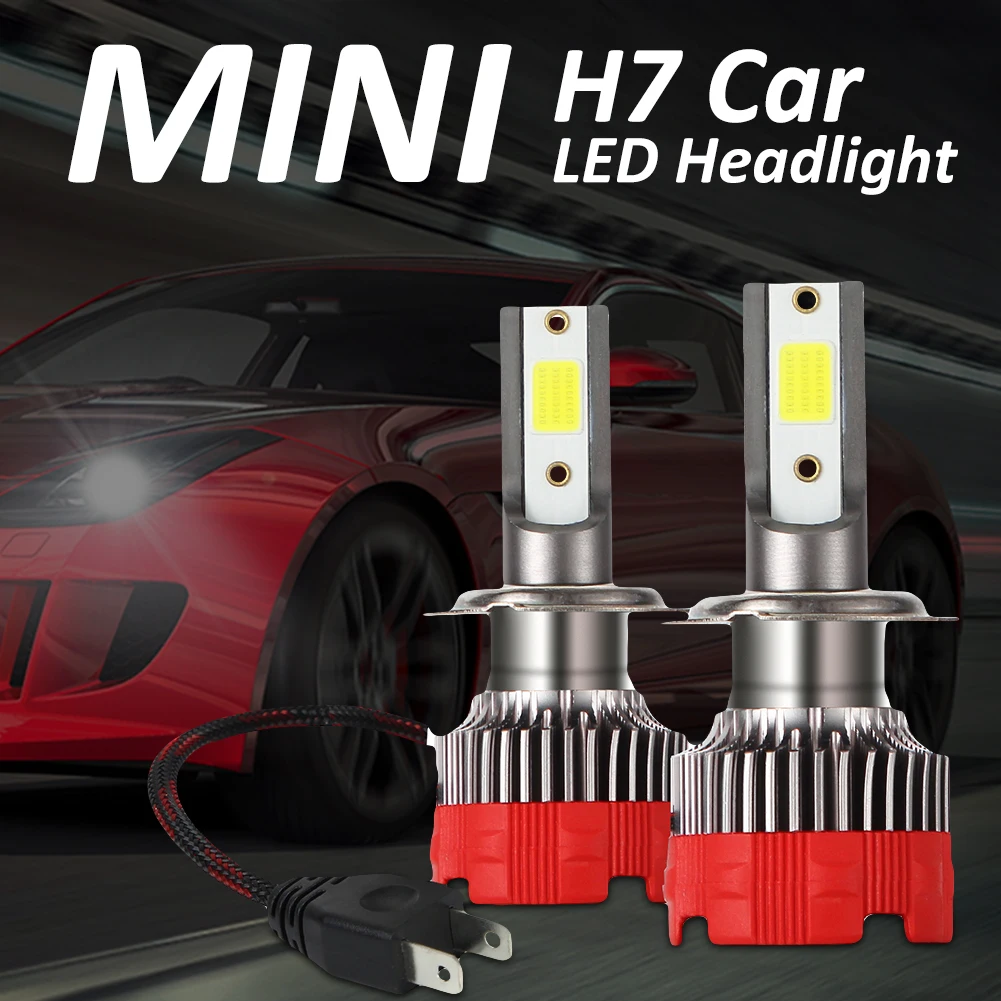 

2Pcs H7 Car LED RGB 8000LM 6500K Headlight Kit APP Bluetooth Control Mini Fog Light Bulb Lamp Auto Headlamp Car Accessories
