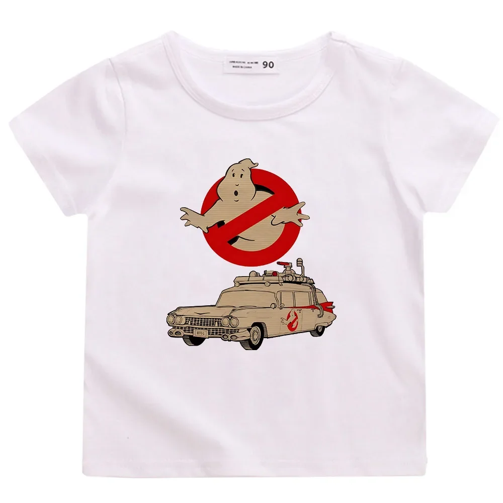 Ghostbusters Shirt Kids Cotton Ghost Busters T Shirt Boys Summer Clothes Tops Girls T-shirt 100% Cotton Family Outfit Matching 3