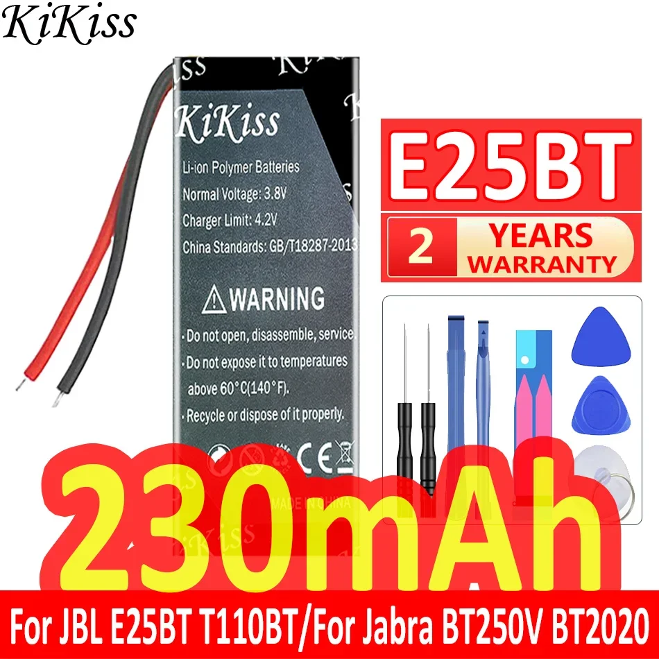Мощный аккумулятор KiKiss 230 мАч для JBL E25BT T110BT, для Sony Ericsson, ДЛЯ Jabra BT250V BT2020/4010 VH110 BT2010/500V JX10