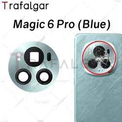 Rear Back Camera Glass Lens Cover Replacement with Adhesive Sticker (Blue)