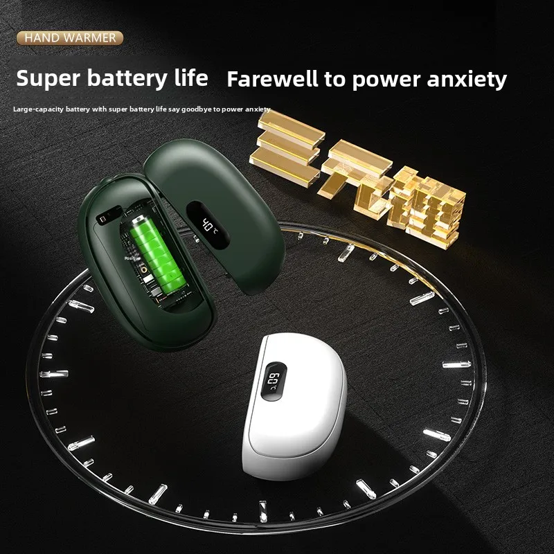 New Magnetic Detachable Hand Warmer Charging Mini 2-In-1 Heat Pack, A Cute Gift For Your Girlfriend And Best Friend Charging Cas