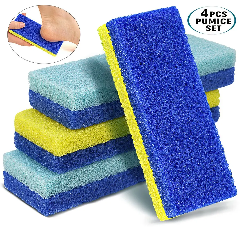 4Pcs/Set Foot Pumice Sponge Block Callus Remover for Feet Hands Scrub Manicure Nail Tools Professional Spa Pedicure Foot Care image_0