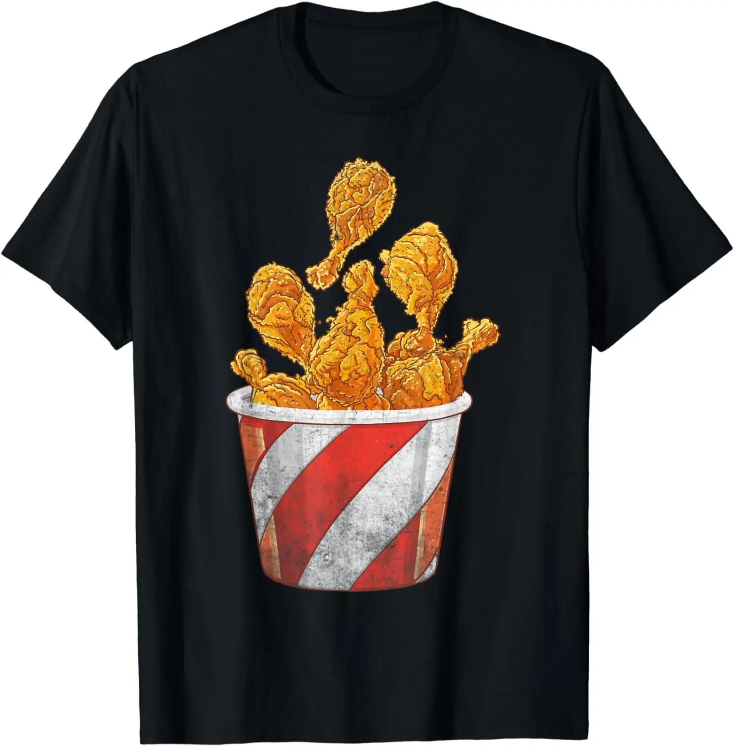 Streetwear Abbigliamento Uomo Retro National Fried Chicken Day Divertente Fast Food Lover T-Shirt Magliette Grafiche Jojo Bizarre