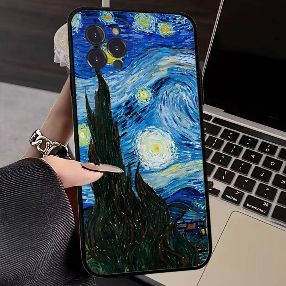 Van Gogh Starry Sky Art Soft Silicone Phone Case