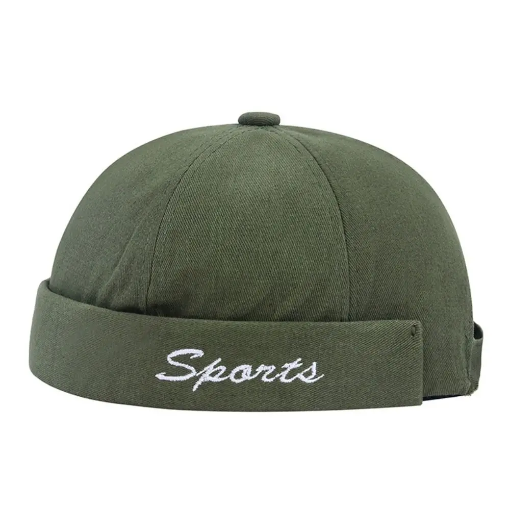 Retro Women Men Brimless Beanie Hat Cap Spring Autumn Breathable Cotton Adjustable Skullcap Unsex Hip Hop Streetwear Hats 3