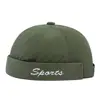 Retro Women Men Brimless Beanie Hat Cap Spring Autumn Breathable Cotton Adjustable Skullcap Unsex Hip Hop Streetwear Hats 3
