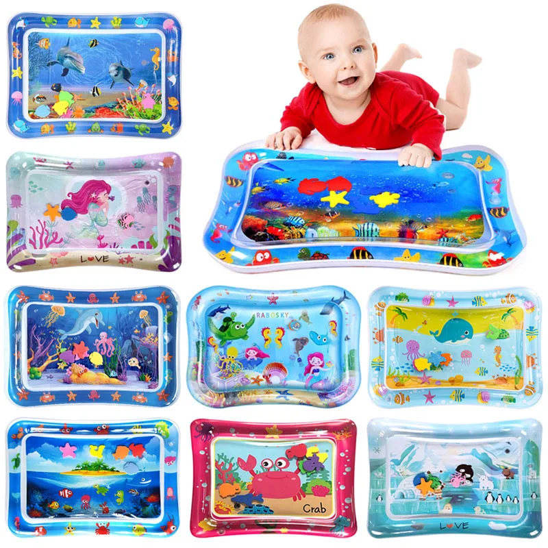 Drop Ship Baby Kids Water Play Mat Inflatable Thicken PVC Infant Tummy Time Playmat For Babies Toys Toddler Activity Play Center