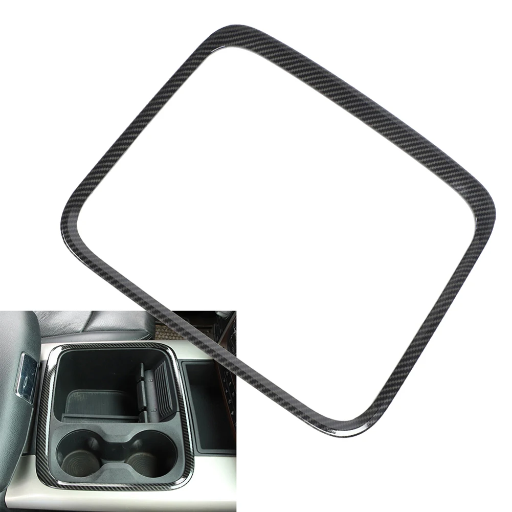 

1PC ABS Central Storage Box Cover Trim Decor Frame Carbon Fiber Black For Dodge For RAM 1500 2015-2017 Car Interior Accessories
