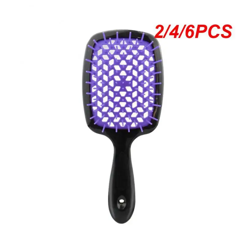 

2/4/6PCS Hair Smoothing Massage Comb Grid Mesh Comb Reduce Tangles Styling Tools Hair Comb Fluffy Style Hollow Comb