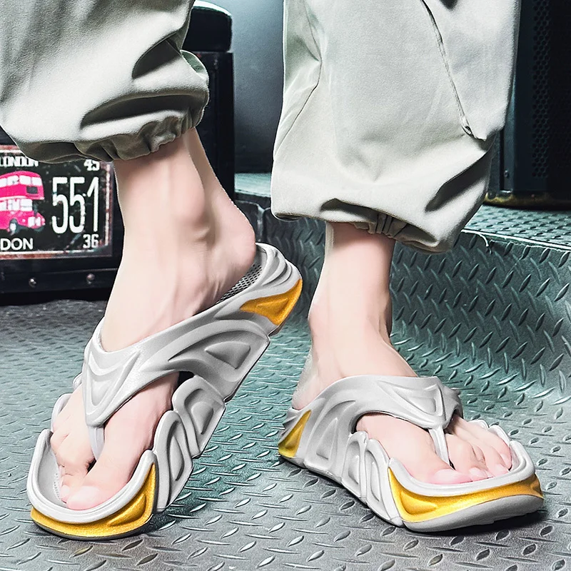 Herren-Flip-Flops, bequeme, rutschfeste Sommer-Hausschuhe, Slipper für drinnen und draußen, weiche Schaumstoff-Schieber_voghion.com
