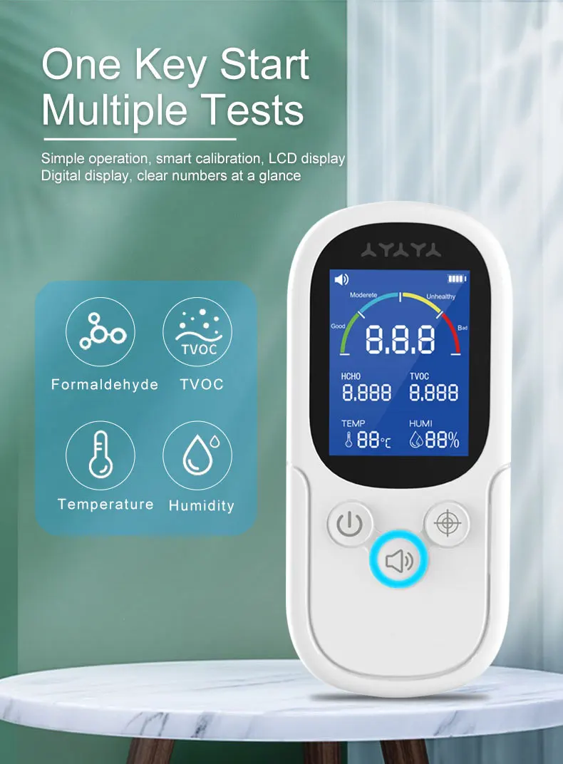 NOYAFA JMS12 Air Quality Monitor Formaldehyde TVOC Meter Portable Sensor Tester