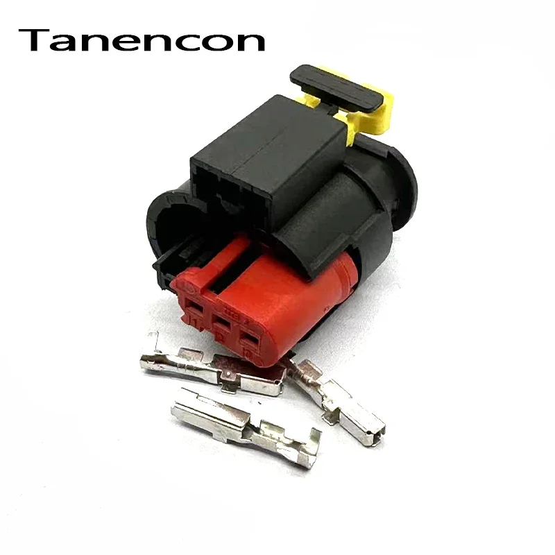 Description Picture 2 of item1 Set 3 Pin 1.5mm Car Waterproof Sensor VVT Plug Engine Injector Ignition Coil Connectors 284426-1 284425-1