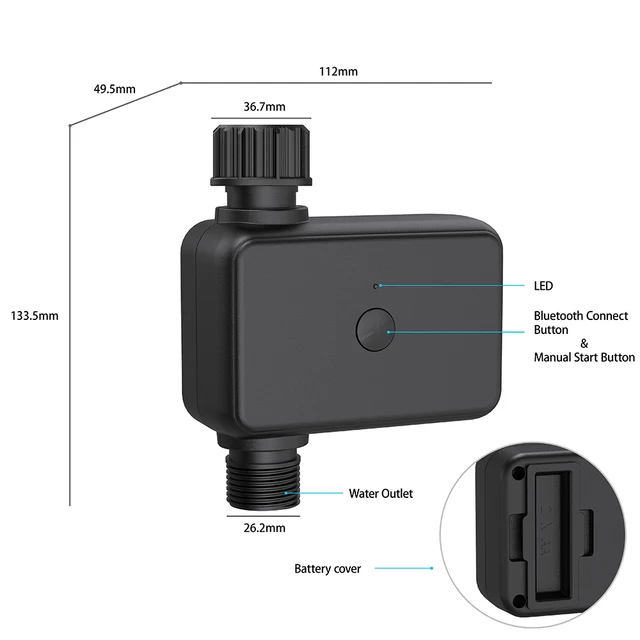Tuya Bluetooth Garden Intelligent Watering Timers Smart Drip Irrigation Rain Delay Programmable Controller Automatic Valve 2