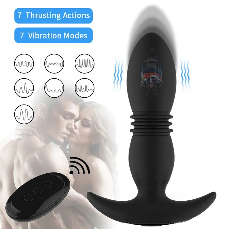 APP Remote Control Telescopic Vibration Butt Plug Anal Vibrator Female Butt Anal Dildo Prostate Massager Male Plug