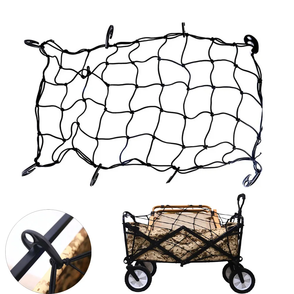 50 x 90 cm elastisches Abdecknetz mit 8 Clip, Outdoor-Trolley, Campingwagen, Gepäcknetz, Elastizität, Seil, Wagenabdeckung, Auto-Aufbewahrungsnetze